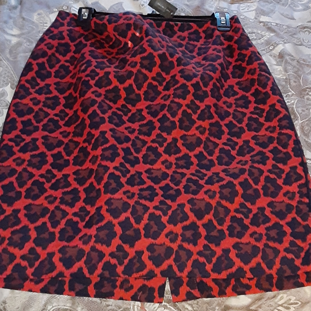 The Limited skirt orange black 10 new